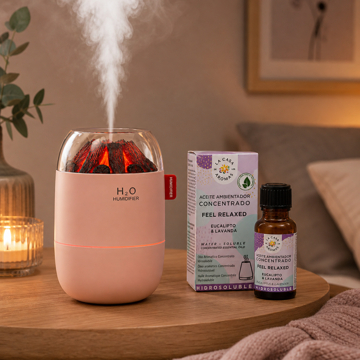 Difusor con luz ambiente + Esencia FEEL RELAXED GRATIS 🎁